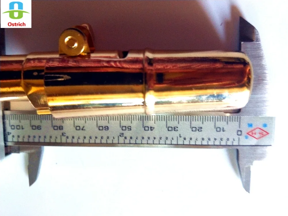 

Ostrich Alto Sax Mouthpiece Gold Eb Alto Saxophone Mouthpiece with Cap and Ligature