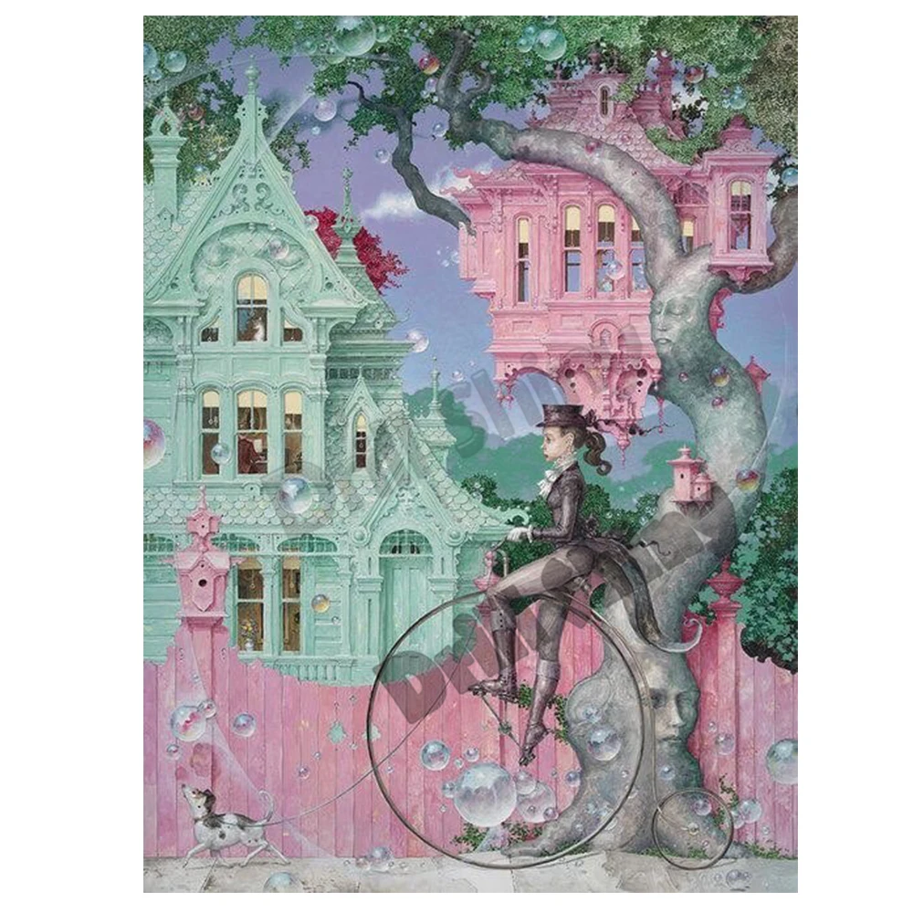 European Architecture 5D Diy Diamond Painting Embroidery Pattern 3d Cross Stitch Kits Drills Floral Wall Stickers Home Decors | Дом и сад