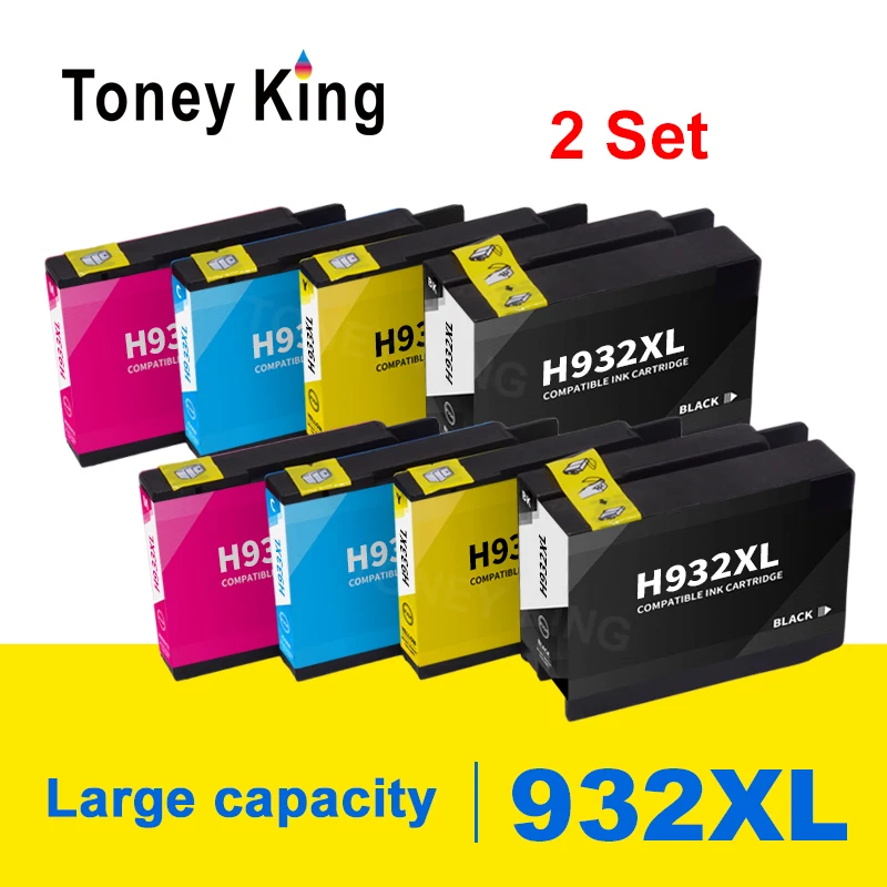 Toney universal (король для HP 932 933 932XL 933XL совместимый чернильный картридж Officejet 6100 6600 6700