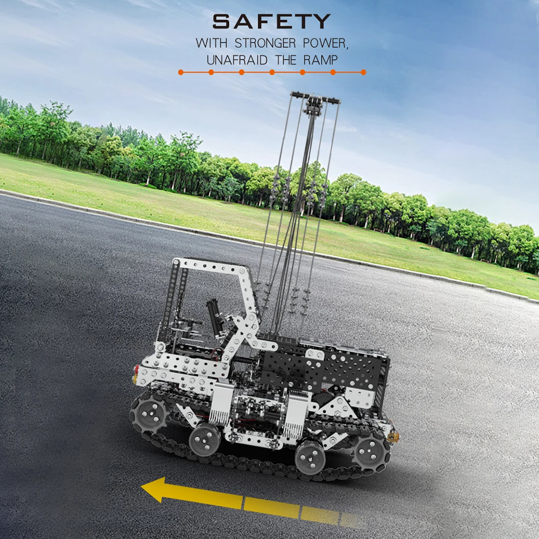 

1745Pcs 2.4G 10CH RC Crane DIY Stainless Steel Assembled Vehicle Metal RC Car Model