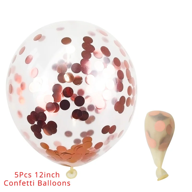 5pcs rose gold Подставка для воздушных шаров Поддержка держатель для шарика Колонка металлический шар Baby Shower детский день рождения Декорации на свадьбу, вечеринку поставки шарики - Цвет: 5pcs rose gold