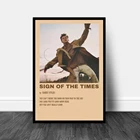 Настенное искусство Модульная картина певица на холсте, знак времена, домашний декор, Гарри, стили, живопись, печатный плакат, картина для гостиной