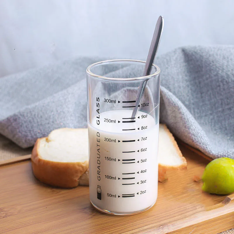 Стакан для молока детский стакан со шкалой стеклянная Бытовая мерная чашка
