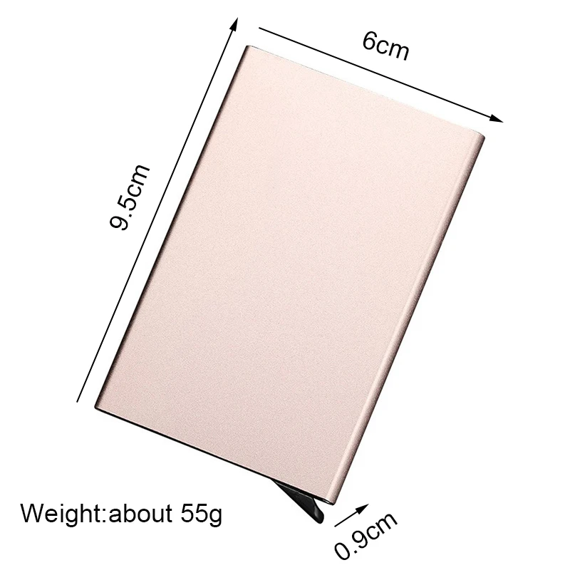 Магнитный чехол-кошелек для кредитных карт с защитой от кражи металлический