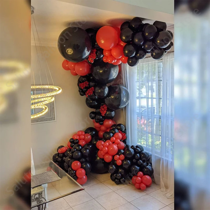 

105pcs Globos Wedding Party Decoration Party Birthday Decorations Baby Shower Decorations Black Red Balloon Garland Arch Kit