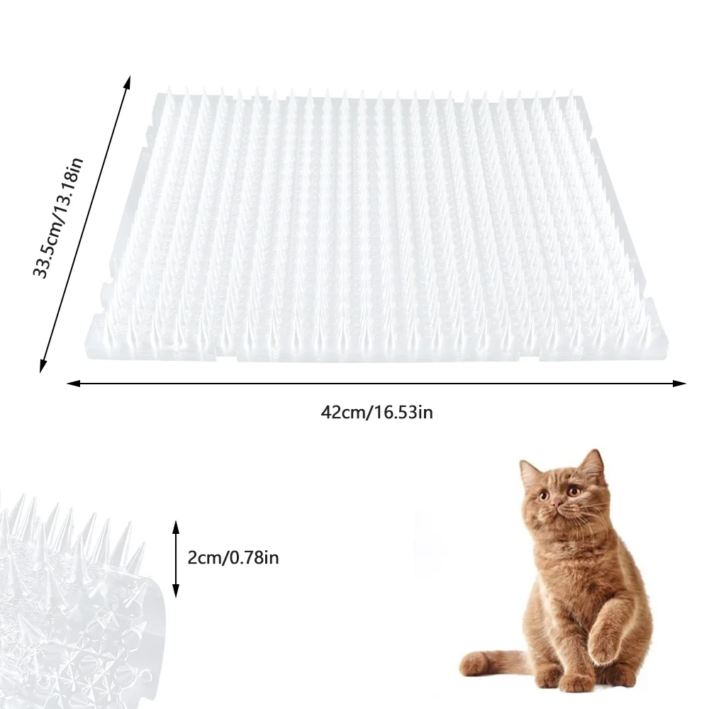 

8pcs Cat Scat Prickle Mat Plastic Spike Outdoor Indoor Anti Dog Pest Deterrent Garden Repellent Animal Scarer Digging Stopper