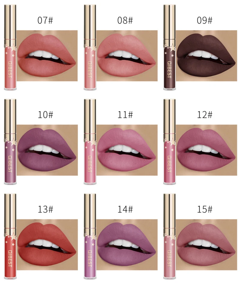 24 Цвет блеск для губ матовый косметический пигмент темно красного коричневого