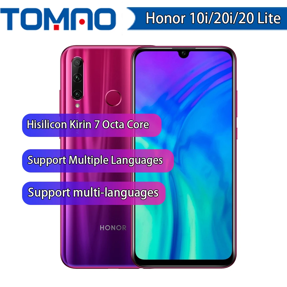Оригинальный Honor 20i honor 20 lite 10i мобильный телефон 6 21 дюймов Android 9 0 FM отпечаток лица