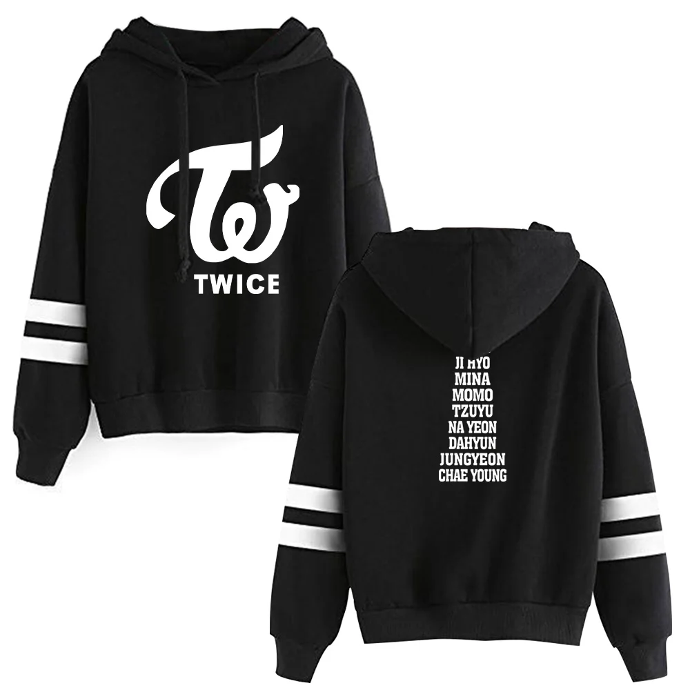 Женская толстовка с капюшоном KPOP TWICE повседневная одежда Толстовка длинным