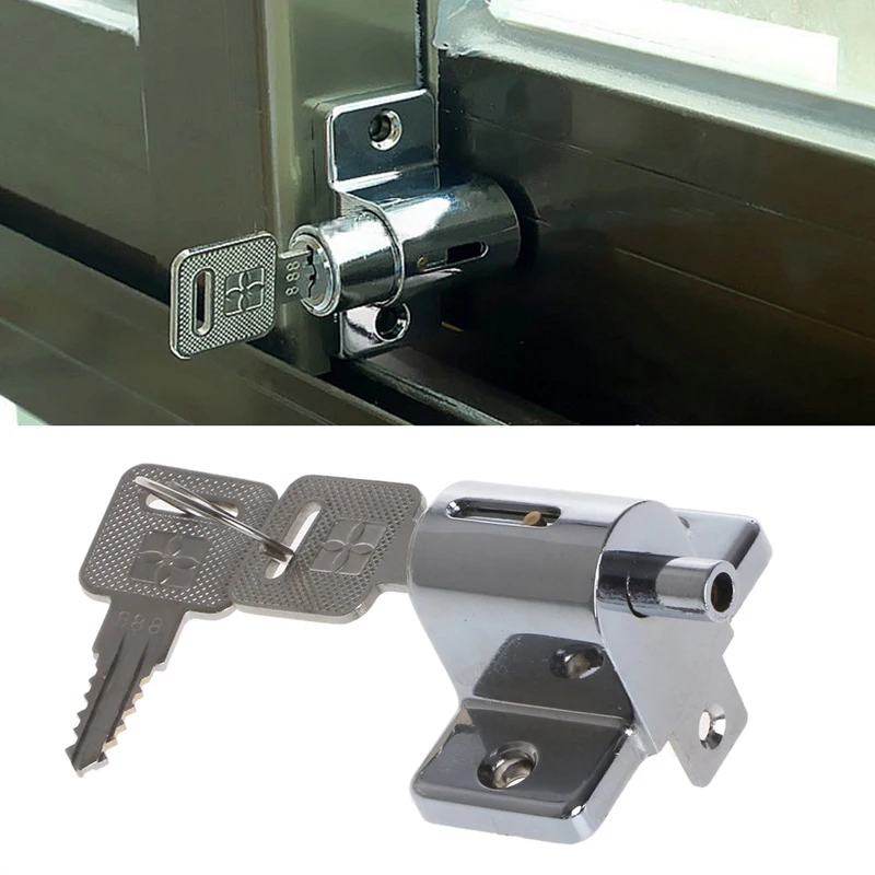 

Zinc Sliding Window Patio Screw Door Locking Pin Push Child Safety Lock Anti-Theft Drop Ship
