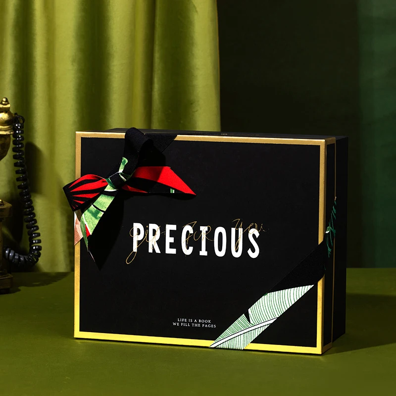 

Shopping Mall high-end black Large gift box birthday gift box packaging for boys коробка для подарка упаковка для подарков