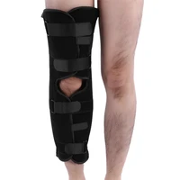 1pc tri panel knee immobilizer full leg brace support aluminum alloy straight knee splint for knee protector fracture stabilizer