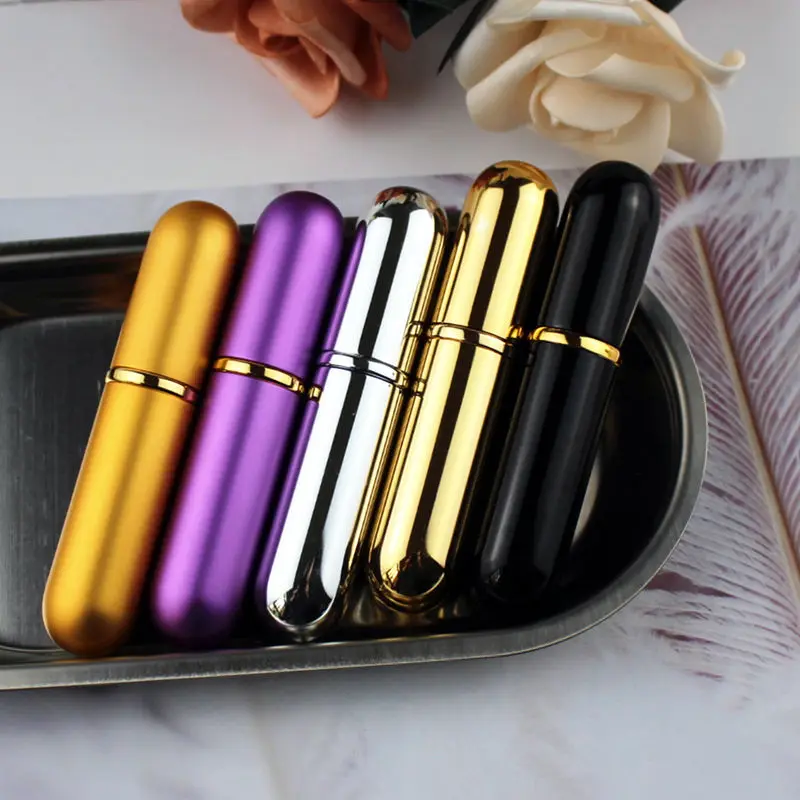 

20pcs/lot Top Quality 6ml Perfume Glass Bottles Empty Aluminum Perfume Atomizer Metal Perfume Portable Travel Spray Bottle