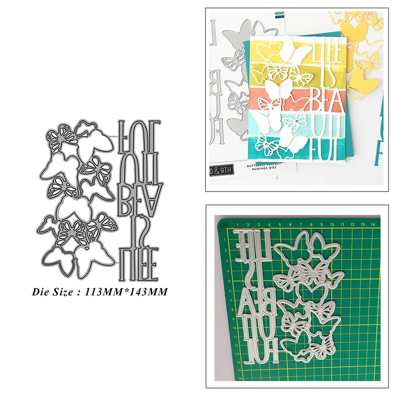 

Металлические Вырубные штампы в виде английских слов, фразы, бабочки для рукоделия, альбом для скрапбукинга, бумажные карточки, украшения, р...