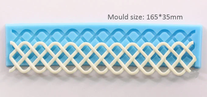 

1pc DIY Mesh fence lace silicone cake mold fondant mold cake decorating tools chocolate gmpaste mould cake mould FTM877