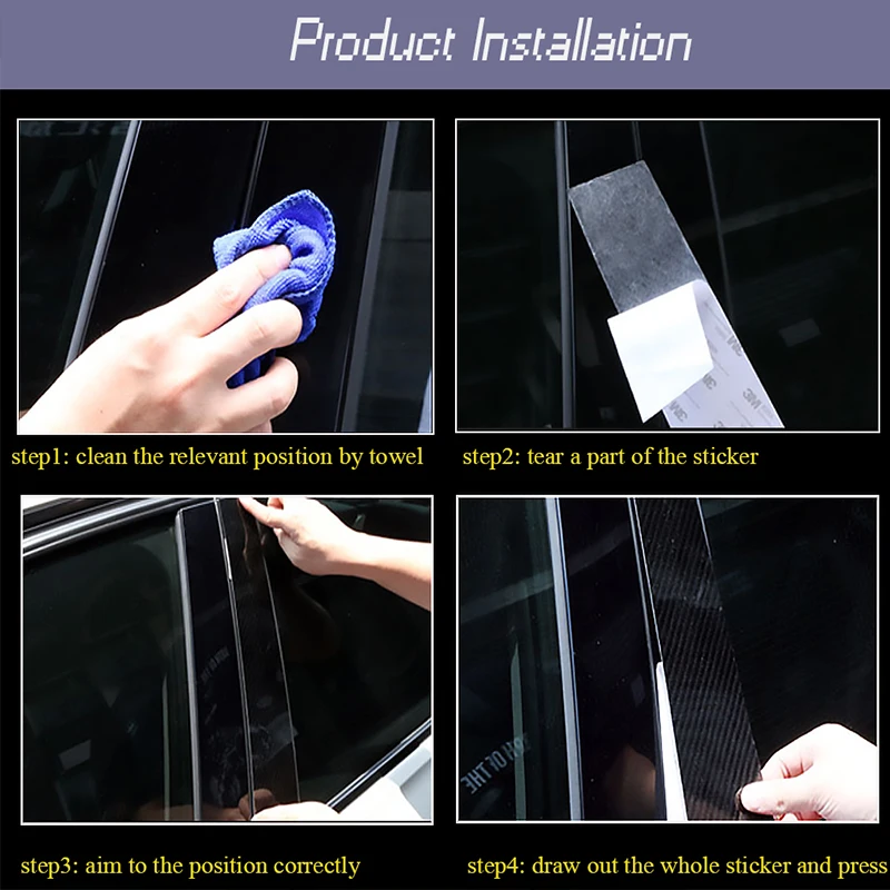 Глянцевая черная Зеркальная Наклейка на автомобильное окно BMW E46 E90 E60 E39 E36 F30 F10 F20 X5