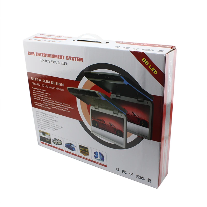 15 6 дюймовый светодиодный цифровой экран Автомобильный дисплей с креплением на