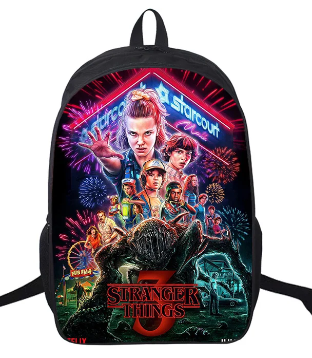 

Stranger Things 3 Men Women Laptop Rucksack Students Boys Girls School Mochila Cool Pattern Travel Fashion Backpack Teens
