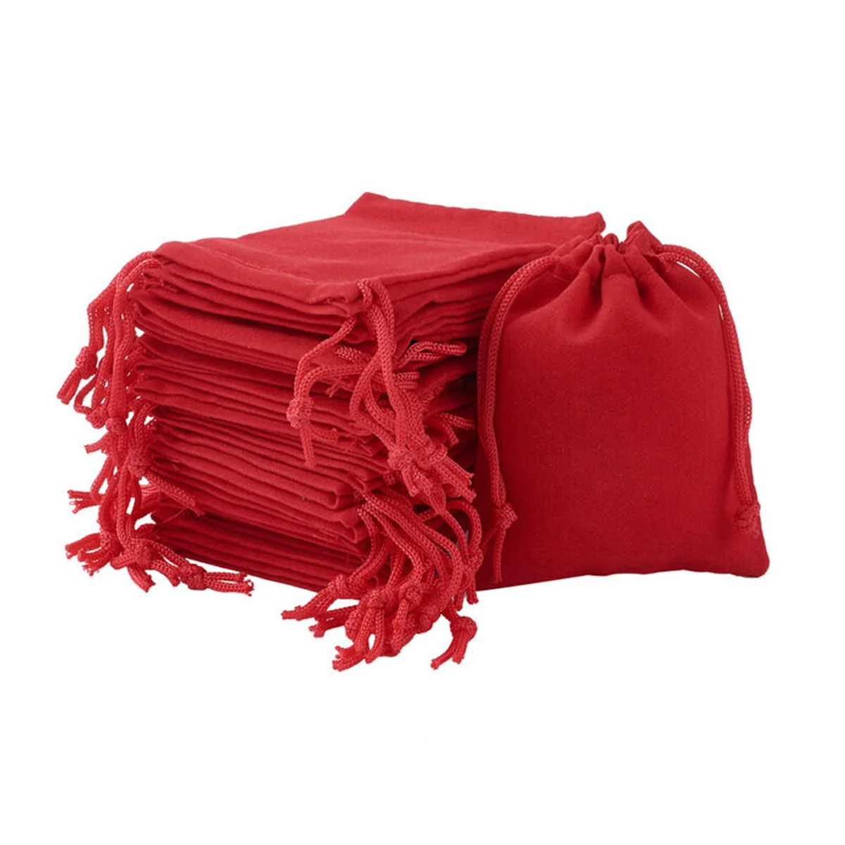 

Wedding Velvet Jewelry Bags Party Favor Gift Pouch Red Decor Decoration