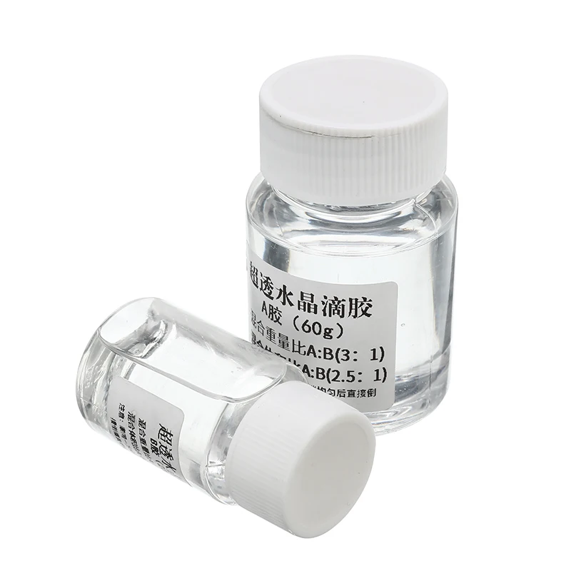 80 г ультрапрозрачный эпоксидный клей для УФ-смолы AB кристаллический Ресина два