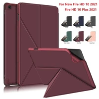 2021 case for new fire hd 10 plusnew fire hd 10 tablet multi angle conversion stand tpu back cove with auto wakesleepstylus