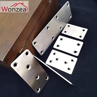 stainless steel straight strip plane corner bracket angle corner connector code furniture hardware 180 degree