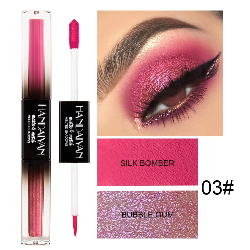 

Glitter Eyeshadow Eyes Makeup Shimmer Nude Pigmented Waterproof Double Ended Metallic Tattoo Lqiuid Matte Eye Shadow Cosmetics