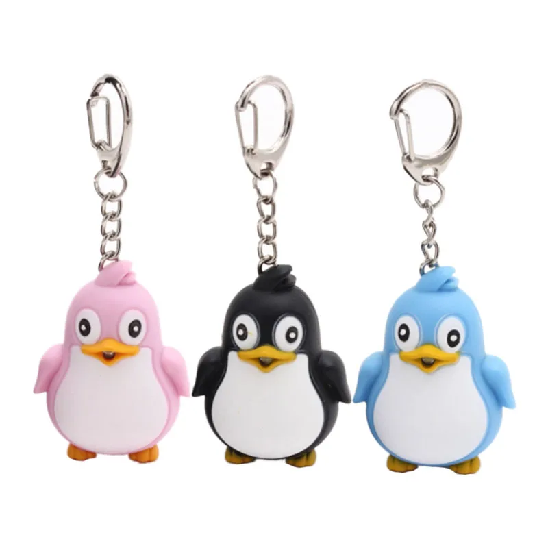 

Cute Penguin Keyring Led Torch With Sound Keychain Christmas Xmas Party Favors Bag Fillers Gifts Fun Toys For Kids & Adult