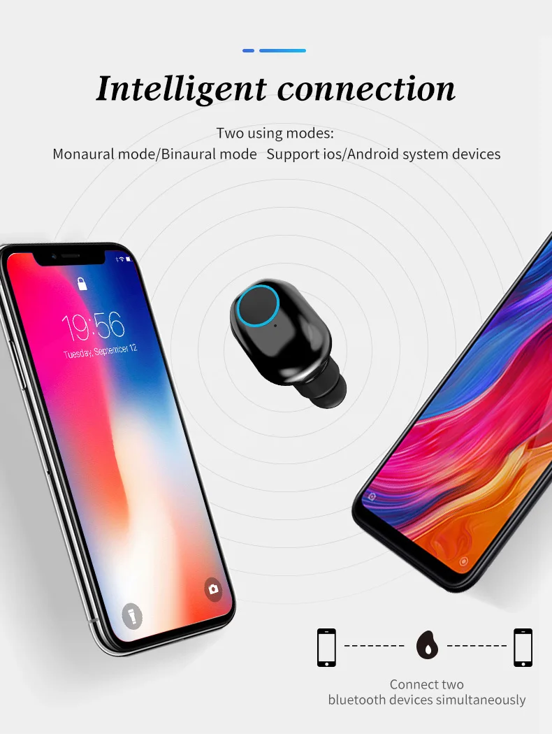 TWS беспроводные Bluetooth наушники стерео бас Bluetooth 5,0 с микрофоном Handsfree AI управление для Xiaomi Redmi
