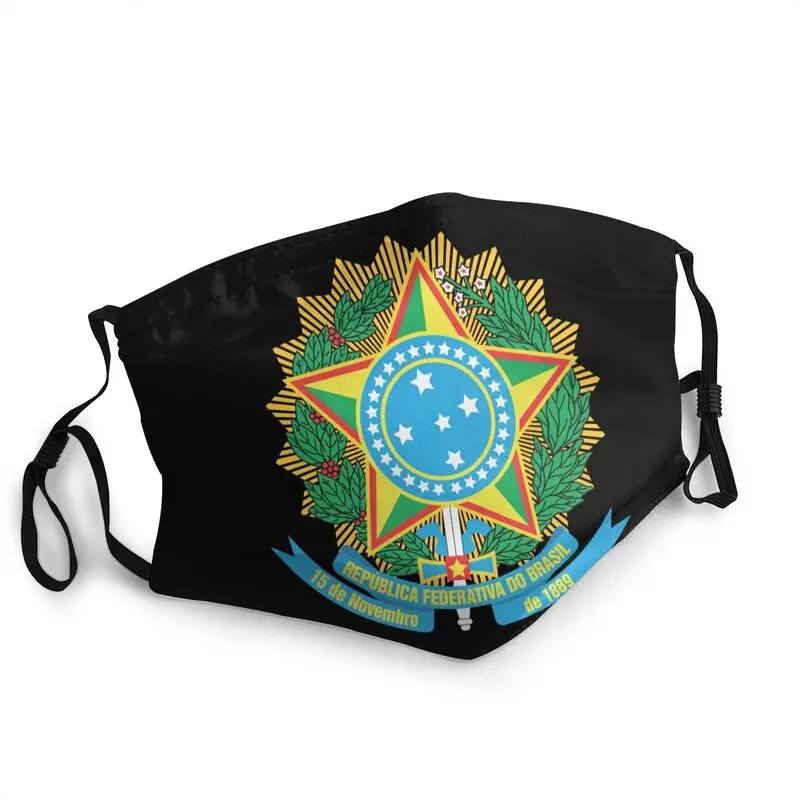 

Бразилия герб маска против пыли Регулируемый бразильский карта и флаг маска для лица Защитная крышка респиратор для взрослых Рот-муфельная...