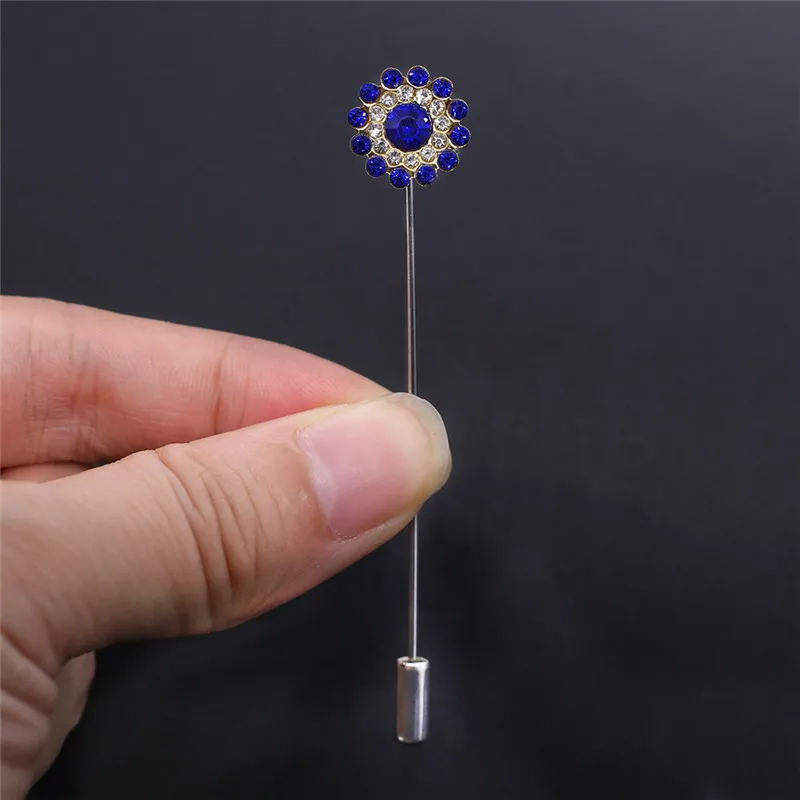 royal blue Модная ретро Брошь для женщин и девушек свитер шарф костюм Очаровательная Женская Брошь булавка модные ювелирные изделия аксессуары XZ05 - Цвет: royal blue