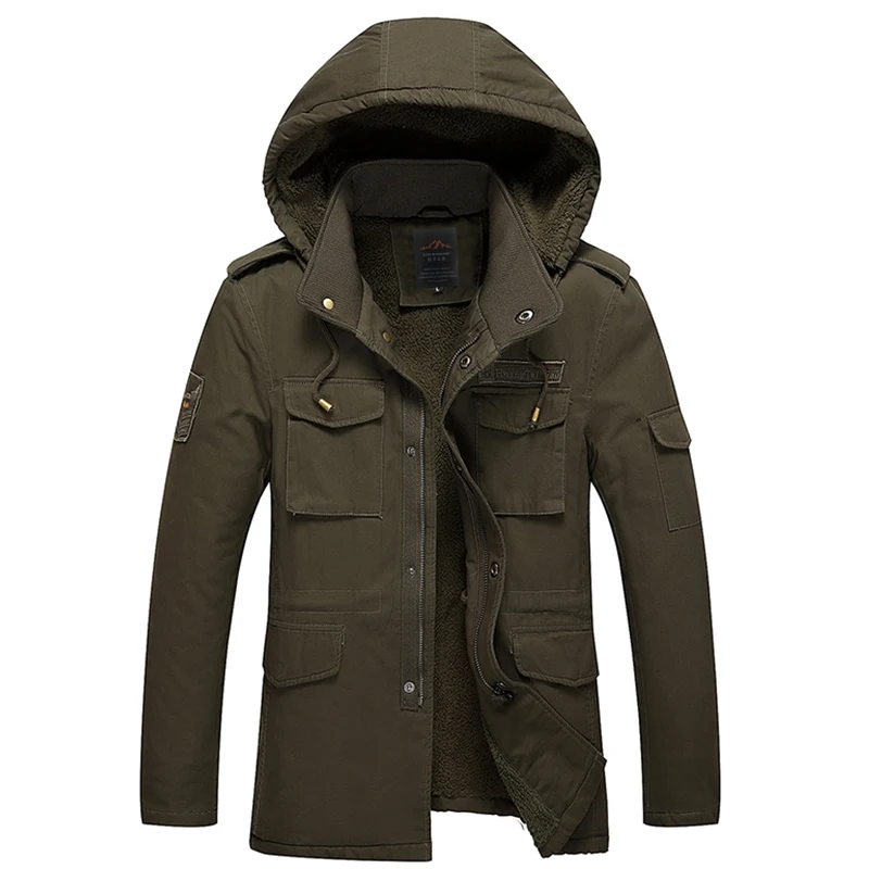 UAICESTAR Winter Jacket Men Washed Cotton Motorcycle Jacket Brand Casual Fashion Thicken Warm Slim Men L-5XL Large Size Clothing