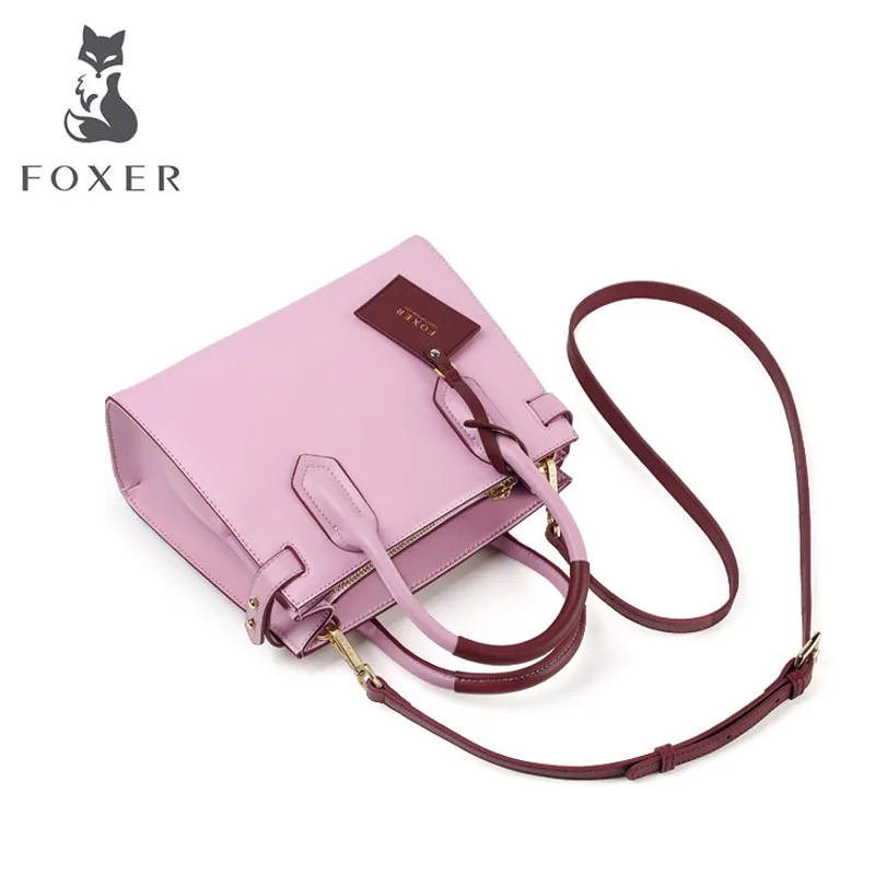 FOXER женские кожаные сумки модные из воловьей кожи роскошные дизайнерские
