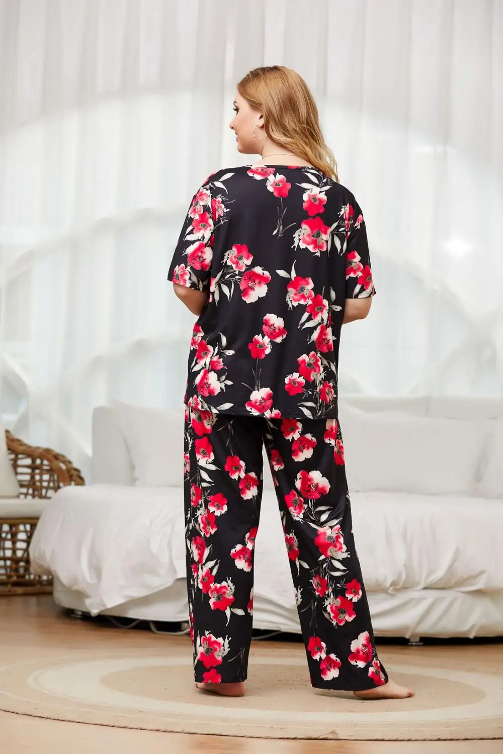 HC222 женская летняя Домашняя одежда большого размера Повседневная Женская