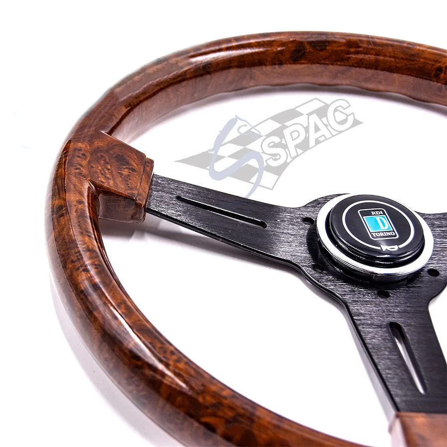 Универсальное деревянное рулевое колесо с черной рамкой высококачественное |