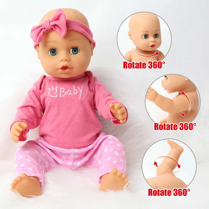 

Simulation Baby Doll Bebe Reborn 18 inch 46CM Full Vinyl Girl Boy Cute dolls can blink eyes drinking water pee