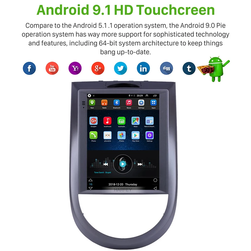 Автомобильное радио Harfey 9 7 &quot4G LTE для 2015 Kia Soul Android 1 головное устройство
