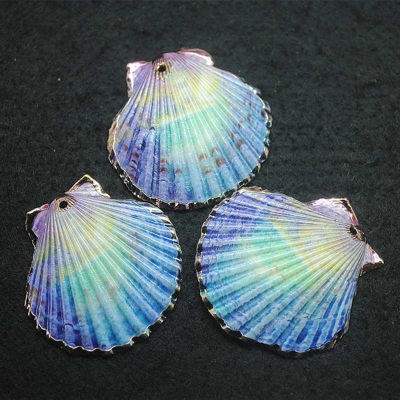 2 шт. Подвески в виде ракушек с золотым покрытием новый материал морской ракушки