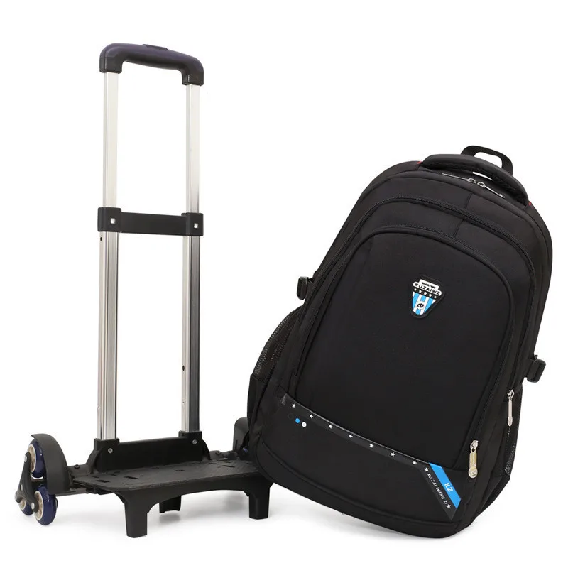 Рюкзак на колесиках со съемными колесами 2/6 детские школьные сумки для мальчиков