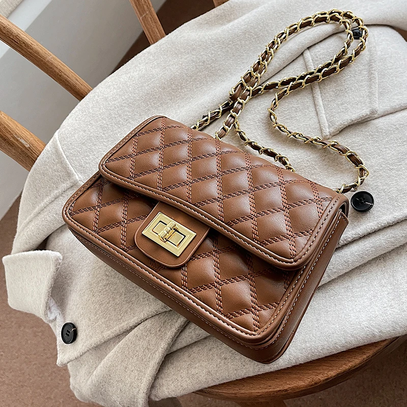 

Осенне-зимние сумки, Лидер продаж 2021, новые сумки, женская модная сумка-почтальонка на цепочке, сумка на плечо, квадратная сумка, сумка под по...