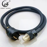 xssh audio yivo furutech hifi amplifier ofc pure copper gold plated uk iec ac female male power plug power cable cord wire