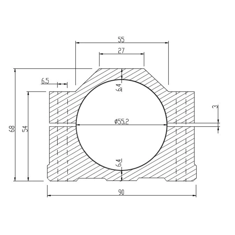 

55mm CNC Clamp Mounting Bracket Shaft Spindle Motor Mount Base Holder Support for CNC Router Engraving Milling
