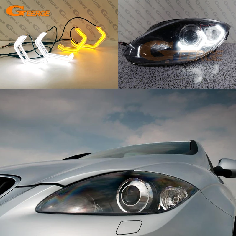 

For SEAT Altea 2004-2015 Xenon headlight Super Bright led 3D Hexagon Angel Eyes halo rings M4 Iconic Style crystal Day light