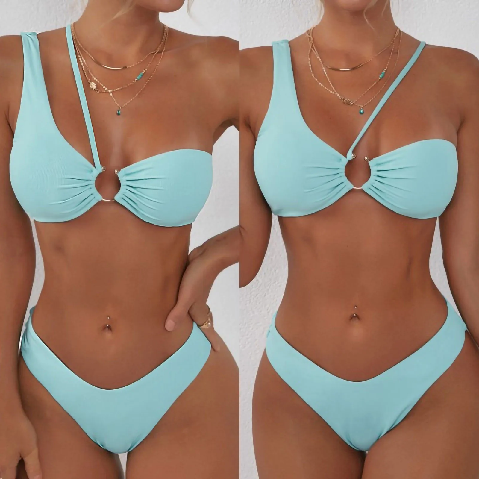 2 можно носить двумя способами Лето Женские модные кожаные сандалии Разделение