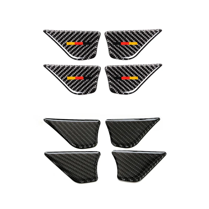 

For Mercedes Benz C Class W205 C180 C200 C300 GLC260 4pcs Carbon Fiber Door Handle Bowl Cover Sticker Trim