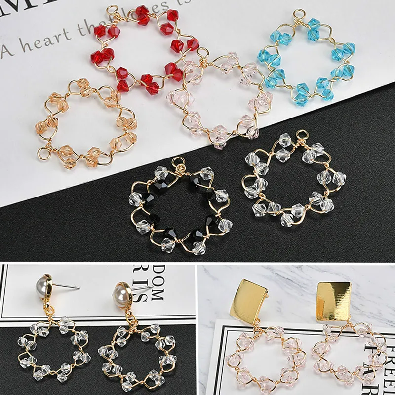 Корейские Хрустальные Бусины круглые подвески сделай сам ручная работа