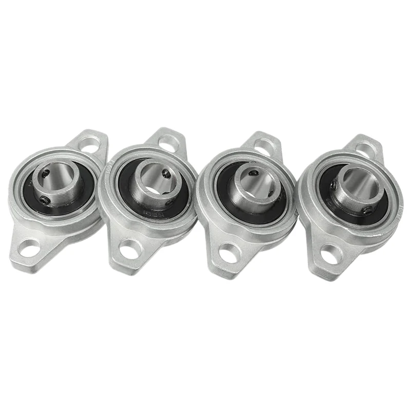 

4Pcs KFL001 12mm Zinc Alloy Self Aligning Pillow Block Flange Bearing Rhombic Bearing Housing