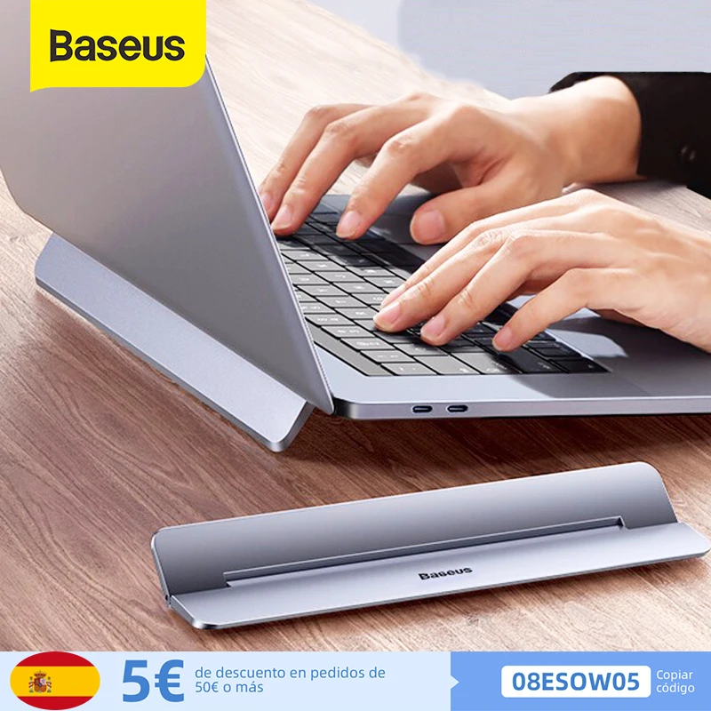 

Baseus Laptop Stand for MacBook Air Pro Adjustable Aluminum Laptop Riser Foldable Portable Notebook Stand for 11/13/17 Inch
