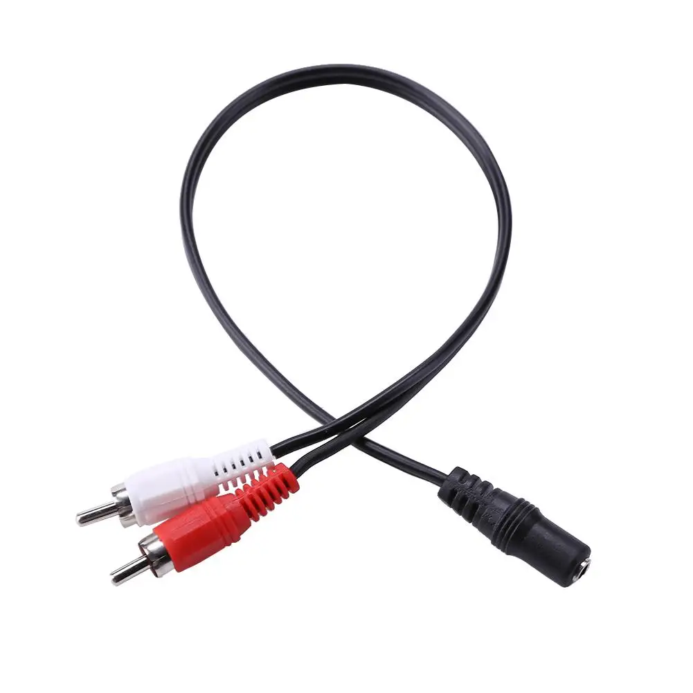 3 5 мм Женская стерео заглушка для 2 RCA штекер с разъемом подачи внешнего сигнала Aux