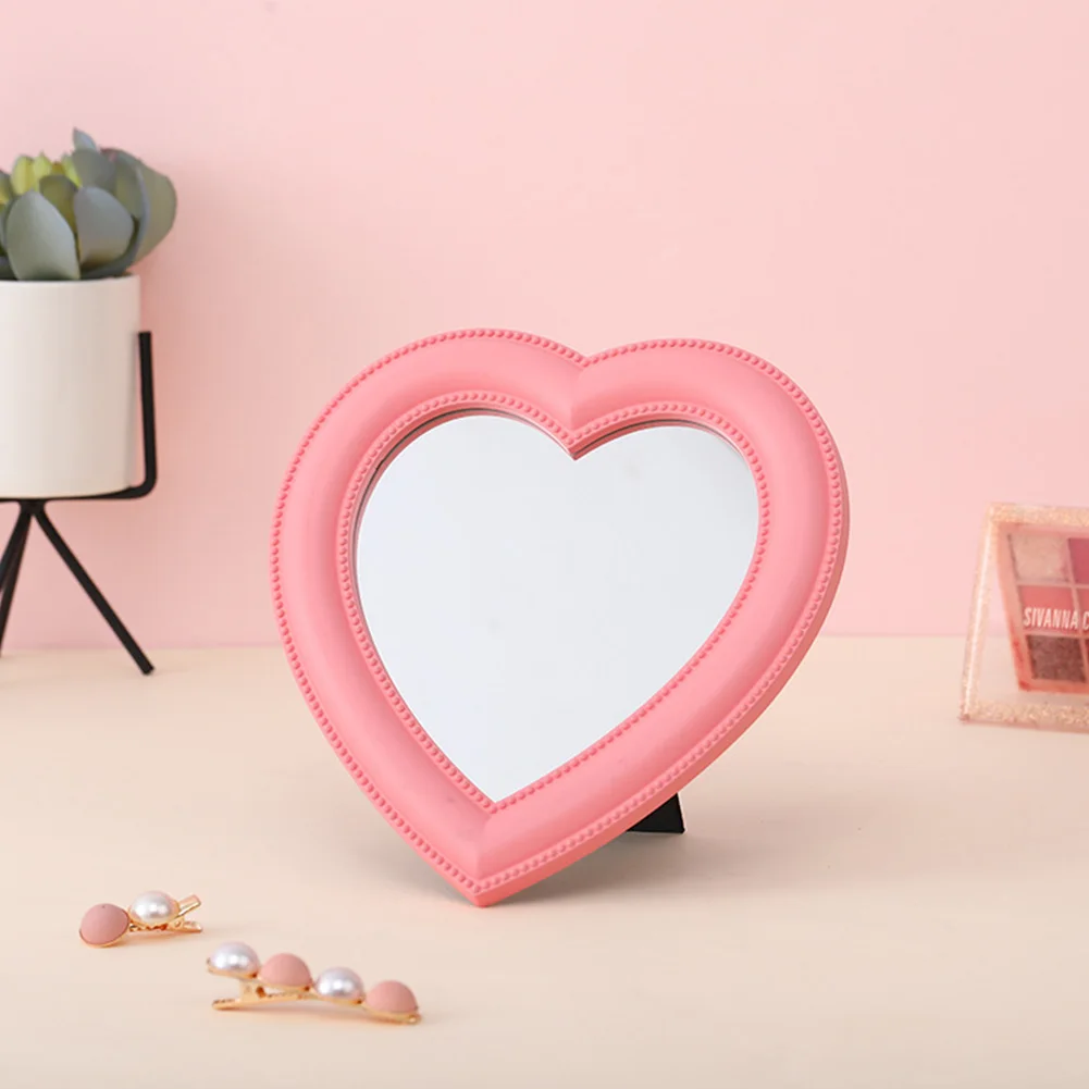 

Makeup Mirror Vanity Mirror Desk Cosmetic Mirror Cosmetic Tools Love Heart Mirror For Women Ladies Girls